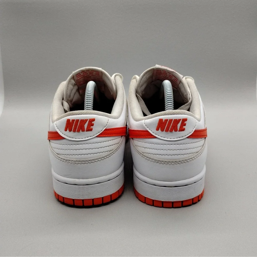 Nike Dunk Low Retro White Picante Red Sneakers Mens Size 9.5 Casual Skater Shoes